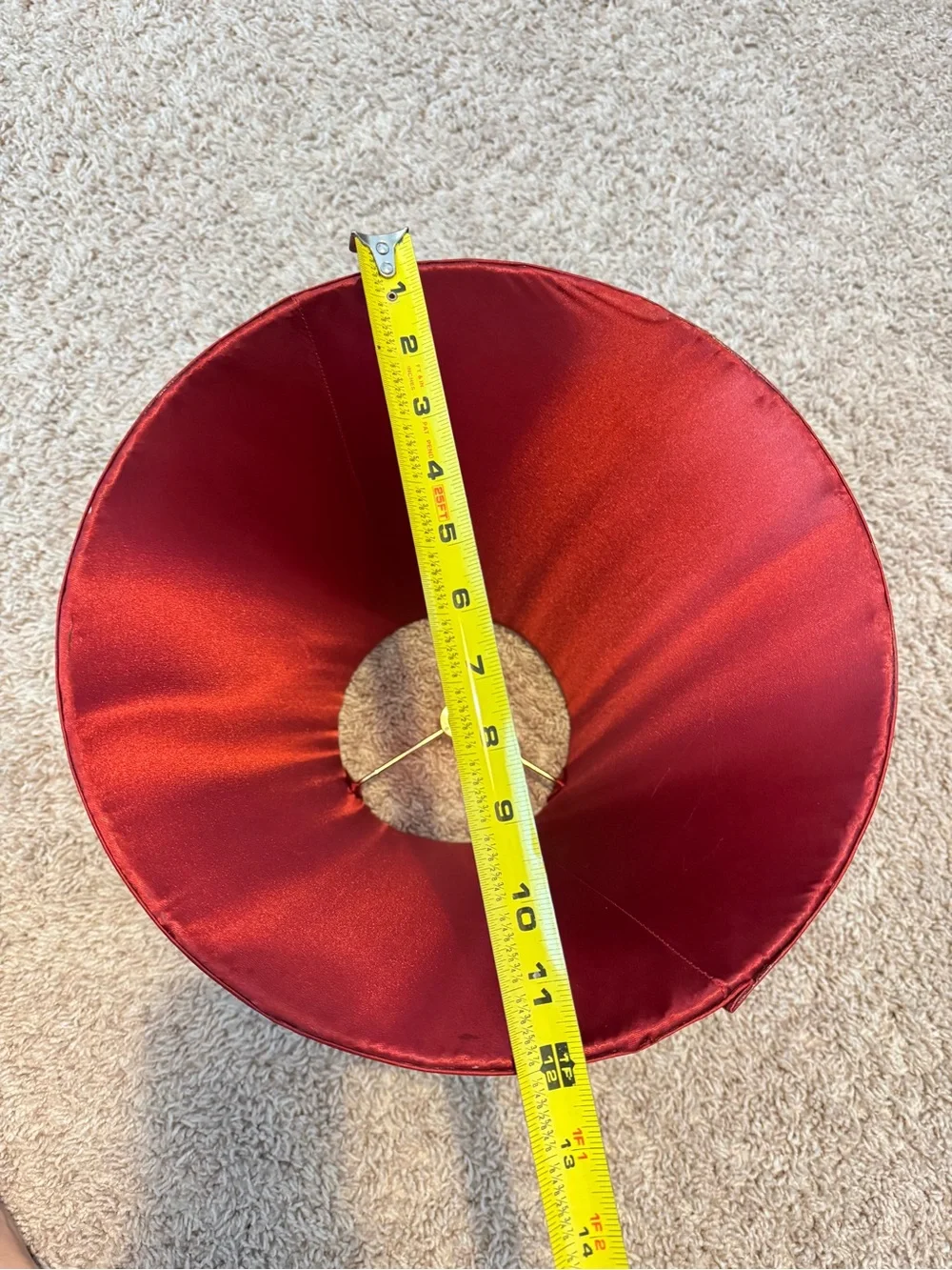 Vintage Handmade Burgundy Pleated Lamp Shade 9